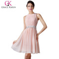 Grace Karin Mulheres sem mangas Chiffon curto formal formal de vestidos de dama de honra 2015 CL6222